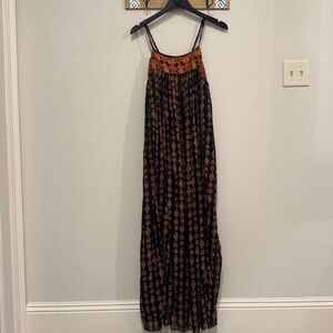 NWT Small Intimately Free People ON MY OWN Black Floral Print Dress!